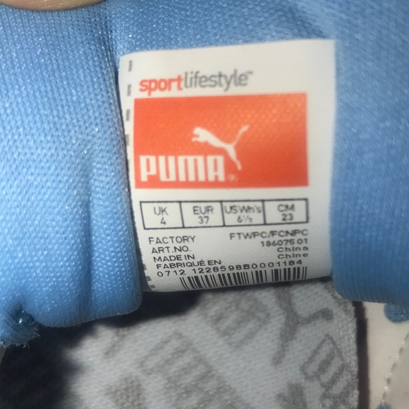 Woman’s BMW puma running shoes NWT BLUE/white - Picture 8 of 8